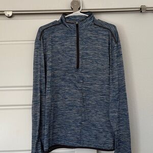 Men's Blue Quarter-Zip Shirt
